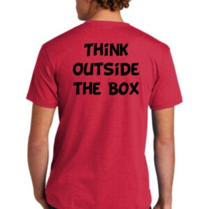 Think Outside the Box Crewneck T-Shirt - Red, Small